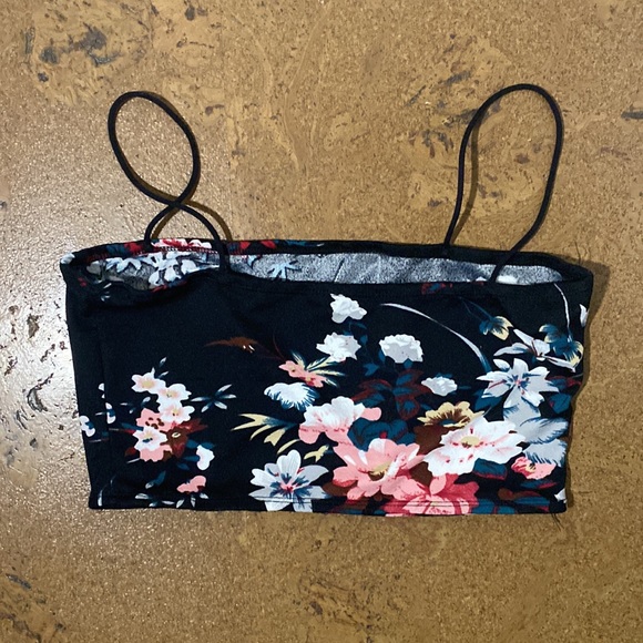 Shein Floral Crop Top - Picture 3 of 4